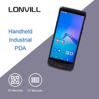 LONVILL kolektor Data Android, perangkat membaca PDA NFC industri genggam cerdas