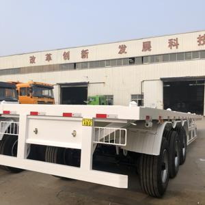 รถกึ่งพ่วงสำหรับ<span class=keywords><strong>เตียง</strong></span>แบนรถกึ่งพ่วง3เพลา40ฟุต - Product Image 3