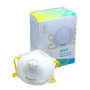 Niosh 인증 승인 밸브 N95 마스크 미립자 호흡기 소형 일회용 먼지 마스크 N95