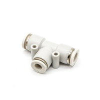 Connecteur de tube d'air en plastique gris en forme de T, marque XY, adapté aux tuyaux de 3 mm, 4 mm, 6 mm, 8 mm