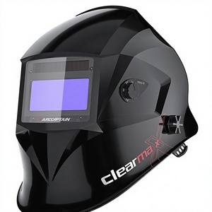 Casco <span class=keywords><strong>de</strong></span> Soldadura con Oscurecimiento Automático ARCCAPTAIN, 4 Sensores <span class=keywords><strong>de</strong></span> Arco, Tiempo <span class=keywords><strong>de</strong></span> Respuesta <span class=keywords><strong>de</strong></span> 1/25000s, Energía Solar, Color Real, Negro Brillante, Hecho en China - Product Image 1