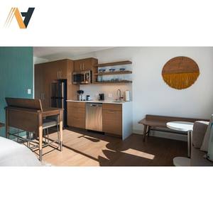 Juego de muebles de dormitorio de hotel de madera maciza contemporánea moderna de proveedor de China para escuelas y centros turísticos proyectos comerciales - Product Image 5