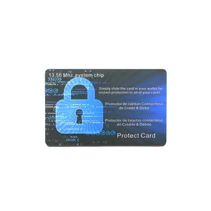 Yüksek kalite özelleştirilmiş RFID engelleyici engelleme koruma kartı