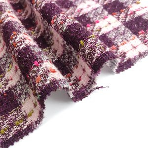 Miễn Phí Mẫu Len Acrylic Polyester Pha Trộn Mô Hình Sọc 350 GSM Dệt Tweed Vải - Product Image 2