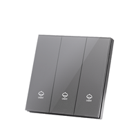 Interrupteur intelligent 3 voies pour WiFi Zigbee, tactile mural en verre pour maison, hôtel, bureau avec assistant vocal et minuterie via application