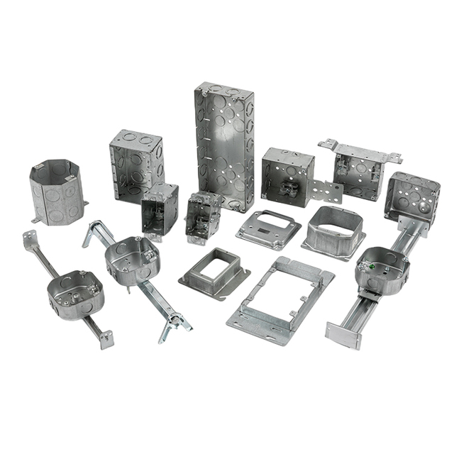 Electric Switch Conduit Box Metal Outlet Single Muti Gang Square Octagonal Galvanized Steel Bar Hanger Junction Box with Bracket