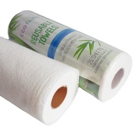 Biologisch Abbaubare Waschbare Bambus-Handtuchrolle Wiederverwendbare Bambusfaser-Papiertücher Bambus-Küchentücher Geschirrreinigungstuch