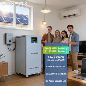 Batería Solar de Almacenamiento de Energía Vertical Móvil SUNPOK 51.2V 900Ah 600Ah 46kWh 50kWh con Pantalla LCD, Batería Lifepo4 48V 900Ah - Product Image 1