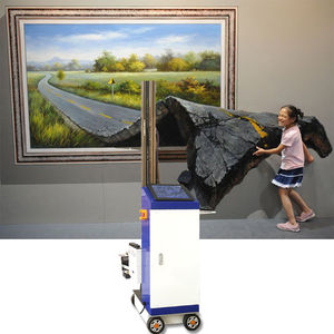 Impresora de inyección de tinta vertical UV automática CMYKW de alta precisión para murales y arte mural 3D con ruedas para paredes - Product Image 6