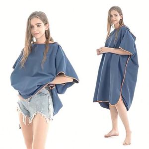Toalla de Playa Tipo Poncho de Secado Rápido, Orgánica, Ligera, de Microfibra, Libre de Arena, para Niños y Adultos - Product Image 2