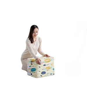 Série de motifs imprimés Sacs de rangement à compression de grande capacité Stockage de vêtements saisonniers à la maison - Product Image 1