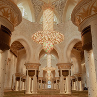 Lustre en cristal de luxe sur mesure pour église, mosquée, éclairage suspendu multicouche, lampes de plafond pour décorations de hall d'hôtel