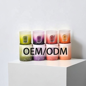 Frasco de cristal de Color degradado de fragancia de alta calidad, regalo de puerta de vela de boda para Vela, cera de soja para regalo - Product Image 2