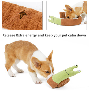 Jouet en peluche grinçant pour <span class=keywords><strong>chien</strong></span> mâcher <span class=keywords><strong>garde</strong></span> technologie escargot Style conception jouets à renifler pour chiens - Product Image 3