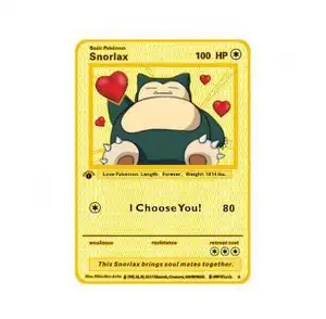 Fast Shipping Custom New Charizard Pikachu Vmax GX Gold Card Metal Custom Trading Cards for Pokem0n Game