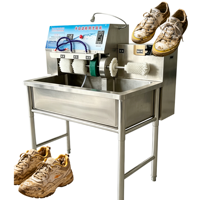 Machine semi-automatique commerciale de lavage, nettoyage, séchage, désinfection et stérilisation de chaussures en acier inoxydable pour l'industrie