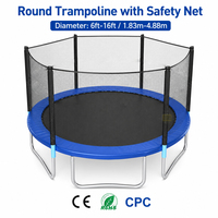 Filet de sécurité pour trampoline de jardin haut de gamme, ressorts robustes, pour fitness extérieur, saut familial, usage commercial, imperméable et écologique