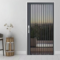 Mosquitera Moderna Desmontable con Marco de Aluminio, Puerta Corredera Plegable, Pantalla Antimosquitos, Puerta Interior Retráctil de Poliéster