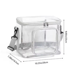 Venta Directa de Fábrica, Bolsa de Almacenamiento Transparente de PVC con Cierre, Gran Capacidad, Multiusos, Cuadrada, para Almuerzo y Picnic - Product Image 4