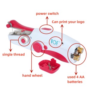 Máquina de Coser Portátil VOF ZDML-5, Mini Máquina de Coser a Pilas, Máquina de Coser Manual - Product Image 2