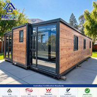 Maison conteneur extensible 20 pieds 30 pieds, 1 chambre, entièrement meublée, clé en main, galvanisée, relocalisable, personnalisable, conforme aux normes australiennes