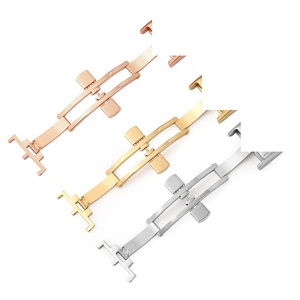 Montre personnalisée de remplacement fermoir de montre en acier inoxydable 10 12 14 16 18 20 mm boucle de bracelet de montre noire de luxe pour Longine - Product Image 4