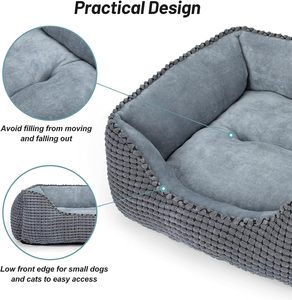 大中小狗狗床，长方形可洗睡眠矫形宠物沙发床 - Product Image 6