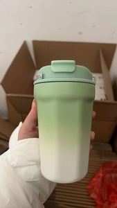 Premium 304 Stainless Steel Vacuum Insulated Coffee Mug Ceramic Lined with <b>Straw</b> Laser Engraved Logo Business Gift <b>Cup</b> Wholesale - Product Image 4