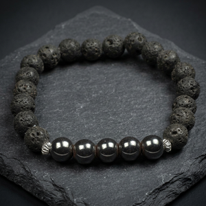 Gema de turmalina negra, pulseras de Lava - Product Image 4