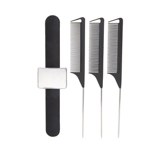 Ensemble de coiffure professionnel : Peigne magnétique noir à queue pointue et peigne à queue pour la séparation des cheveux, pour usage en salon, 23,9 cm, 84,7 g - Product Image 2