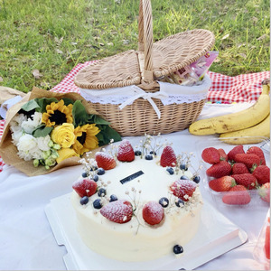 2022 Natural Willow Wicker Storage Basket Wicker Storage Picnic Basket With Handle - Product Image 4