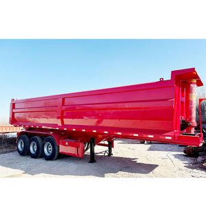 Semi-remorque benne basculante en U pour le transport du charbon, 3 essieux, 60 tonnes, 30 mètres cubes, benne arrière en U, prix - Product Image 1