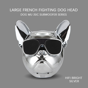 Cool Dog Head Mini Bulldog Altavoz Portátil BT Altavoces Estéreo Personalizado Cool Artístico Altavoz Inalámbrico - Product Image 5