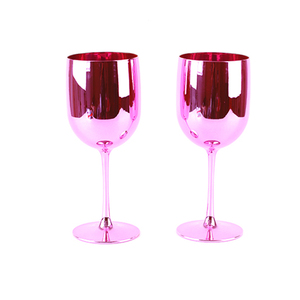 Copa de <span class=keywords><strong>vino</strong></span> de plástico de 16oz, sin BPA, colores brillantes, <span class=keywords><strong>rosa</strong></span>, irrompible, con logotipo personalizado - Product Image 2