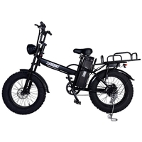 Vélo de montagne électrique 2026, moteur central 48V, frein à disque, batterie lithium 500W sans balais, acier haute teneur en carbone, pneus larges/pour neige