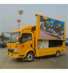 Camion LED extérieur polychrome d'affichage de scène du camion P4 LED de la Chine Howo camion publicitaire mobile pour la campagne électorale