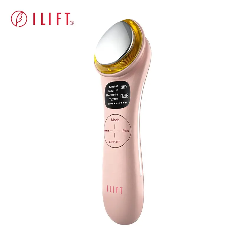 Appareil de beauté multifonctionnel à micro-courant pour le visage Appareil de rajeunissement de la peau à lumière LED Masseur galvanique pour le visage