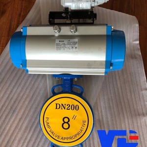 Válvula de mariposa neumática WODE Alemania DN200 de 8 pulgadas con revestimiento de fluoropolímero para aplicación en válvulas de bomba - Product Image 2