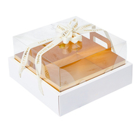 Boîtes en carton blanc pliables haut de gamme imperméables avec fenêtre, gaufrées, pour cadeaux, fruits, gâteaux, fleurs et aliments - Vente en gros