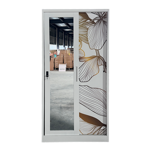 Impression Almirah <span class=keywords><strong>Armoire</strong></span> avec 2 Portes <span class=keywords><strong>Armoire</strong></span> à Vêtements en Métal avec Miroir - Product Image 2