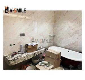 Piedra Natural de Rosa Blanca pulida, mármol de ónix Rosa Blanco para pared de fondo Walland, paneles de pared de ónix translúcidos retroiluminados - Product Image 2