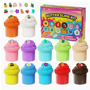 Kit de Slime para Niños, 12 Colores, Taza Grande, Juego Sensorial con Espuma Efervescente y Adornos Lindos - Product Image 5