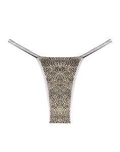 Vente en gros de sous-vêtements string pour femmes, sexy, à imprimé léopard, taille basse, sans couture, antibactérien, respirant, séchage rapide, tricoté, pour le sport - Product Image 5