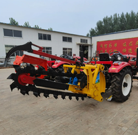 Zanjadora de Cadena Accionada por Tractor, Ancho 20/25/30cm, Profundidad 1/1.2/1.5m, 35HP 30HP, para Colocación de Tuberías y Cables, Excavación de Cimentaciones