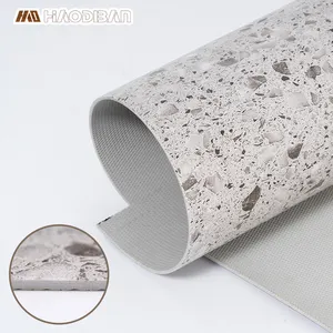 大理石外观1.6毫米2毫米乙烯基地板卷无胶异质PVC乙烯基卷地板