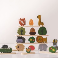 Jouets d'empilage d'animaux en bois, jouets d'équilibre pour enfants, jouets Montessori, jouets éducatifs pour la petite enfance, jouets éducatifs pour enfants