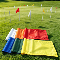 Drapeau de golf pour putting green 6x8 pouces, en nylon 420D avec tube inséré, mini drapeau de practice pour jardin, drapeaux de golf personnalisables avec logo, vente en gros