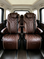 Siège de capitaine électrique réglable haut de gamme pour camping-car avec support pour les jambes et accoudoirs, siège de modification automobile