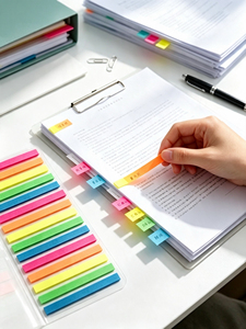 Marque-pages autocollants colorés Kingpin pour la lecture, <span class=keywords><strong>notes</strong></span> adhésives transparentes, bloc-<span class=keywords><strong>notes</strong></span>, papeterie esthétique - Product Image 2