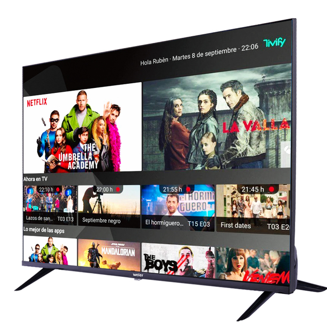 Weier 32-55 Inch Factory Wholesale WebOS OS Smart TV 4K DLED Projection Hotel TV